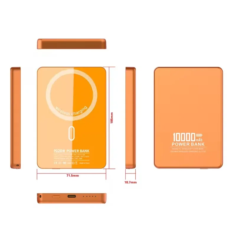 10000mAh 10.7mm Ultra Slim Magnetic Wireless Power Bank TU-158B thumbnail 8