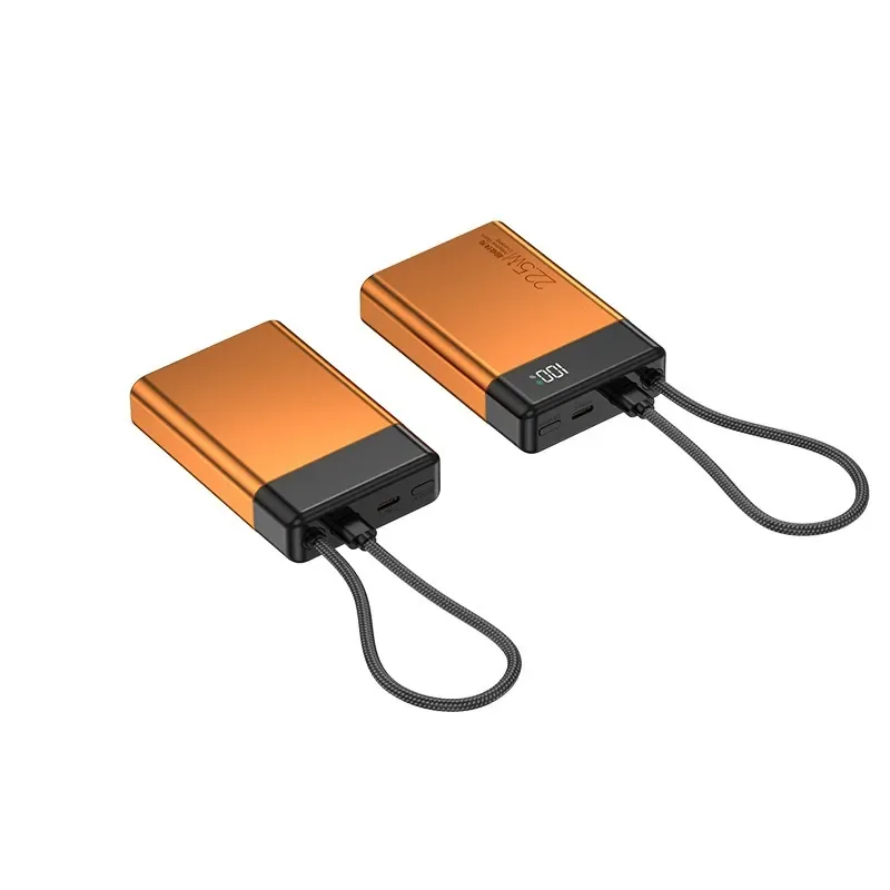 10000mAh 22.5W Aluminum Power Bank with Built-in USB-C Cable TU-CK099 thumbnail 2
