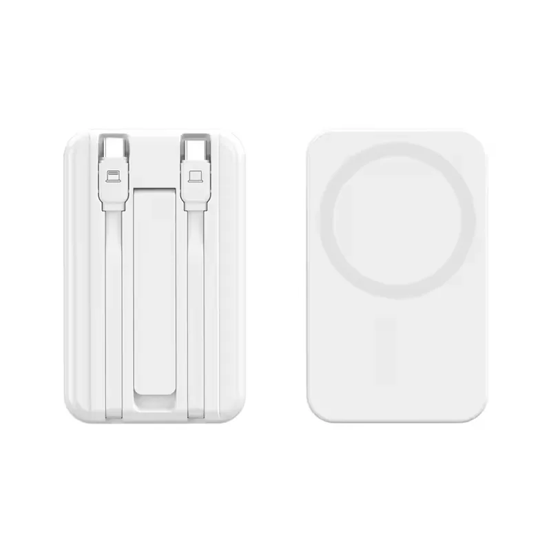 10000mAh Magnetic Wireless Power Bank with Built-in C and L Cables TU-W044 thumbnail 8