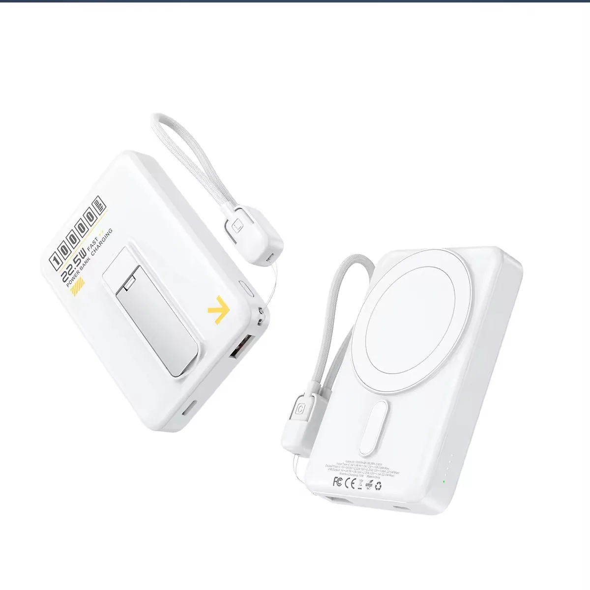 10000mAh Magnetic Wireless Power Bank with USB-C Cable TU-21A thumbnail 4