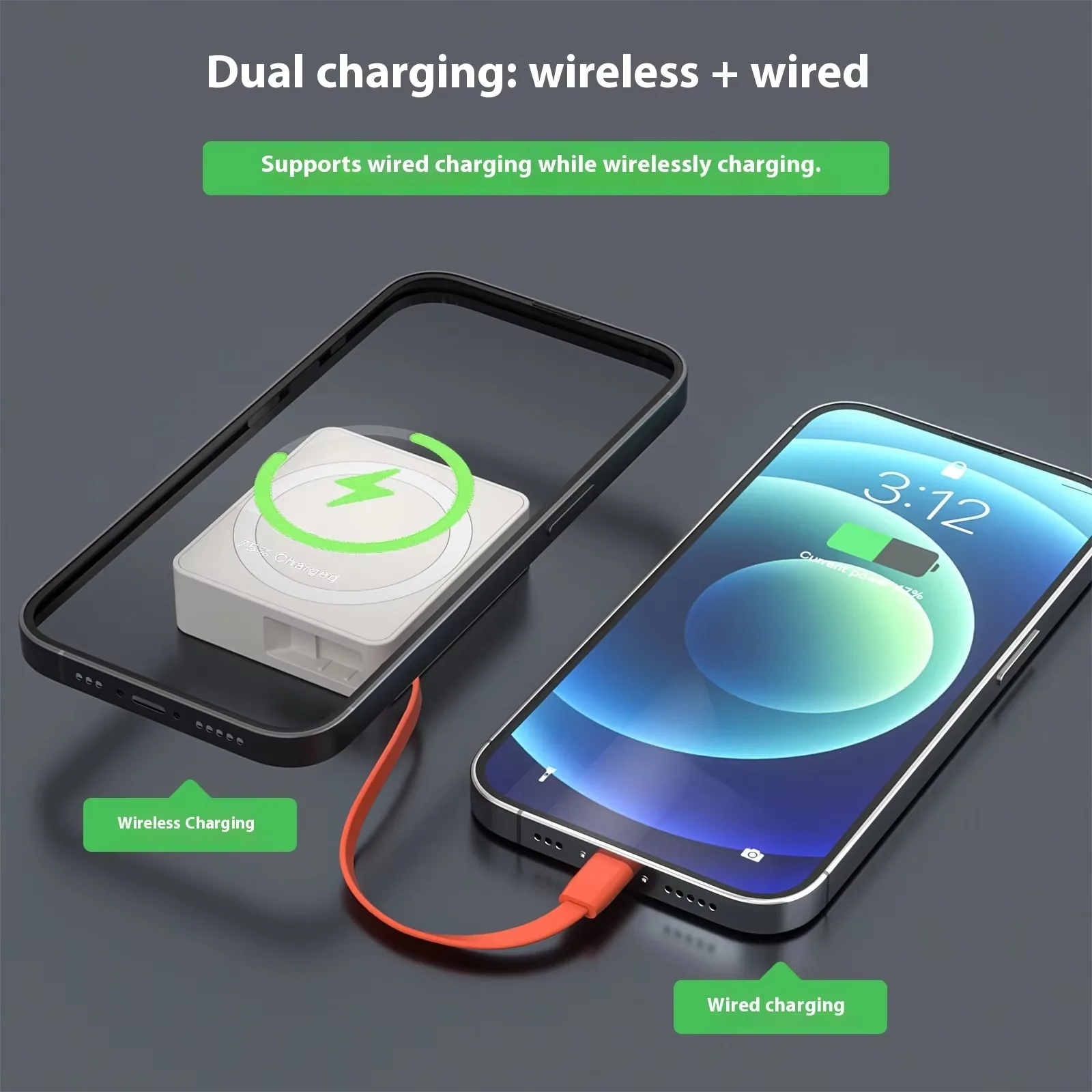 5000mAh Mini Magnetic Wireless Power Bank TU-WPB08 thumbnail 5