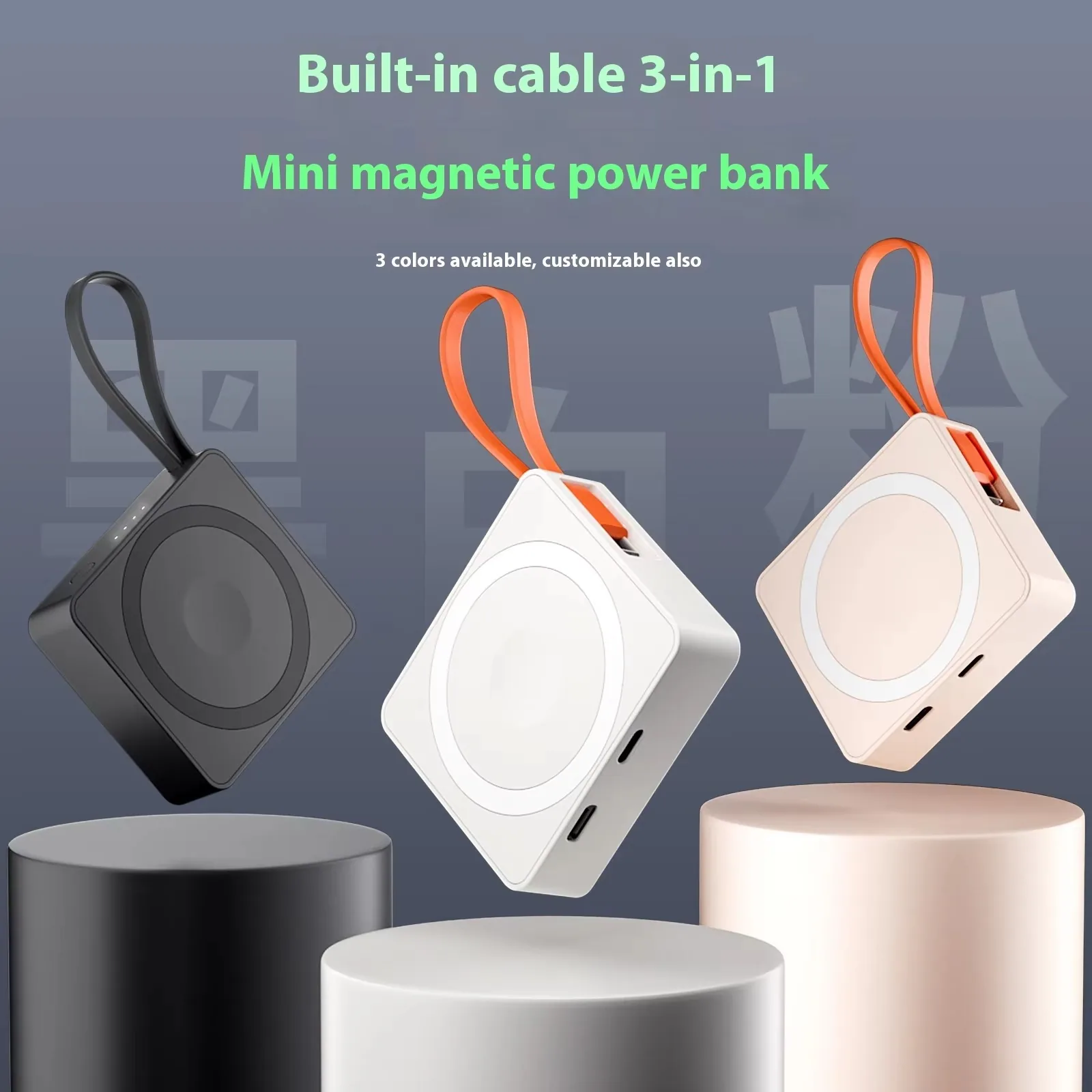 5000mAh Mini Magnetic Wireless Power Bank TU-WPB08 thumbnail 7